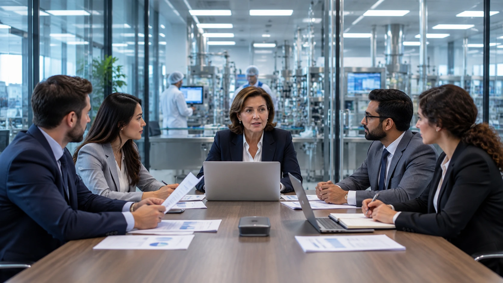 Professional service business team discussing financial and business matters